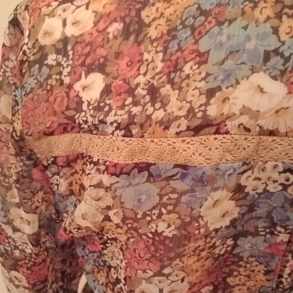 American Rag Floral Sheer Blouse - Multicolor - Picture 9 of 9